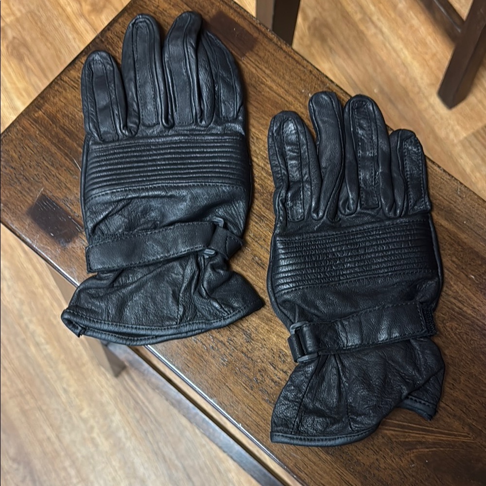 Men's Black Leather Gloves
